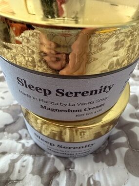 Serenity Sleep Serenity Magnesium Cream Gold and Lavender Jar